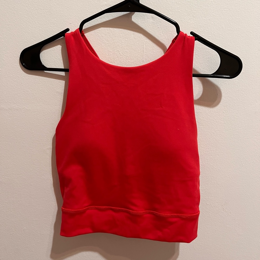 gilly hicks red athletic top (go recharge sportlette)